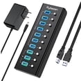 thumbnail image 2 of Rybozen Hub USB 3.0 alimentado, divisor de concentrador USB de 10 puer, 2 of 2