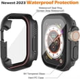 thumbnail image 4 of [2 Pack] Waterproof Hard Case with Tempered Glass Compatible with Apple Watch Series 11 (2025) Series 10 46mm, Ultra-Thin Anti-Fall Cover for iWatch Screen Protector, Crystal Transparent, 4 of 8