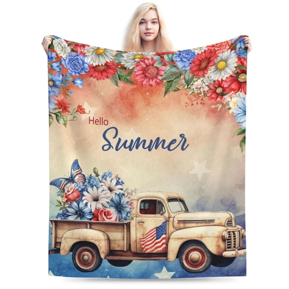 Summer Throw Blanket Farmhouse Dahlia Throw Blanket 50x40