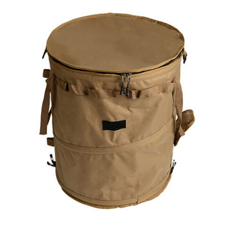 

Outdoor Camping Folding Trash Can Clothes Basket Garbage Can Spring Storage Bag