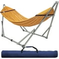 thumbnail image 1 of Tranquillo Universal 106" Double Hammock w/Adjustable Stand and Bag, Yellow, 1 of 12