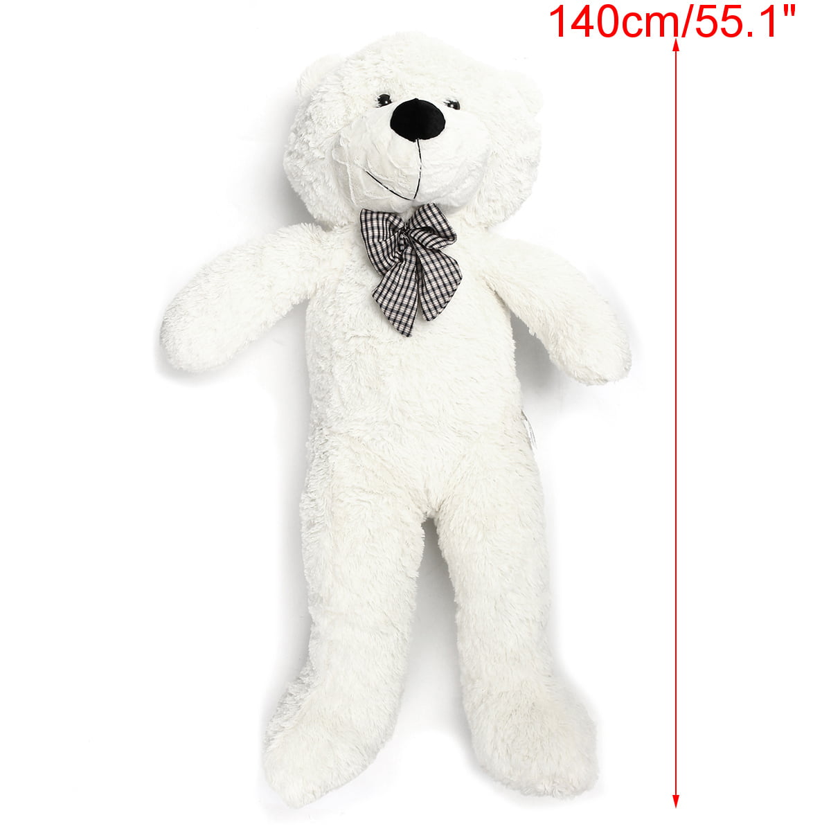 55‘’ Big Teddy Bear White Plush Soft Toys Doll Only Cover Case No Filled Gift US 