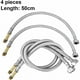 thumbnail image 2 of Conector de grifo flexible para conexión de grifo universal, manguera de suministro de acero inoxidable con núcleo de PVC resistente, construcción duradera para lavabos de cocina y baño (4 piezas), 2 of 5