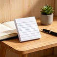 thumbnail image 3 of Hyknon Sticky Notes 3x3 Inch, 100 Sheets Lined Self-Stick Pads Bright Colors Sticky Note, Recyclable Stickers Note Tabs, Easy to Post Removable Reminder Labels for Home Office Notebook Daily, White, 3 of 6