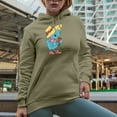 thumbnail image 2 of Distressed Alright Spring, Do Your Thing Quote - Cute Bird Holding Flowers Art Merch Gift, Sand Hooded Sweatshirt or Hoodie, Medium, 2 of 5