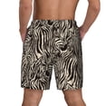 thumbnail image 2 of Haiem Leopard And Zebra1 Mens Swim Trunks with Compression Liner 2 in 1 Swimming Shorts Stretch Swimwear Quick Dry,Board Shorts-Small, 2 of 9