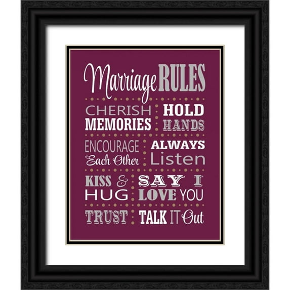 Robinson, Tamara 15x18 Black Ornate Wood Framed with Double Matting Museum Art Print Titled - Marriage Rules