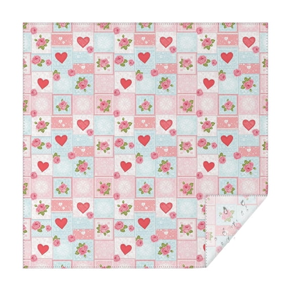 Pioneer Flower Floral Print Pattern Square Tablecloth, Waterproof Wipeable Spillproof Washable Table Cover for Home Kitchen Party Decor, 42"x42"