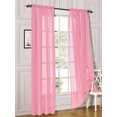 thumbnail image 1 of 2 Piece Sheer Voile Rod Pocket Window Panel Curtain Drapes Many Sizes & Colors, 1 of 2