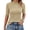 07-Oatmeal, variant on PINKSIR Tshirts for Women Mock Neck Short Sleeve Casual and Turtleneck for Summer Black L
