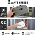 thumbnail image 4 of Cerbonny Cooler Bag Freezable Lunch Bag for Work School Travel,Leak-proof Small Lunch Bag,Small Insulated Bag For Adults,Freezer Lunch Bags,Freezable Snack Bag,Grey, 4 of 6