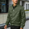 thumbnail image 2 of RUTAYY Men's Casual Jacket Slim Fit Long Sleeve Solid Color Zipper Fall Winter Everyday Wear Chic Classic Tops, 2 of 8