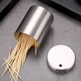 thumbnail image 3 of SHAR Small Stainless Steel Toothpick Holder Creative Toothpick Holder Automatic Toothpick Box Corrosion-resistant Practical Toothpick Dispenser For Kitchen Restaurant Table, 3 of 5