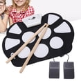 thumbnail image 4 of Roll Up Drum Kit Pure Sound 9 Pads USB Interface Real Sense Portable Electronic Drumset  for Players, 4 of 8