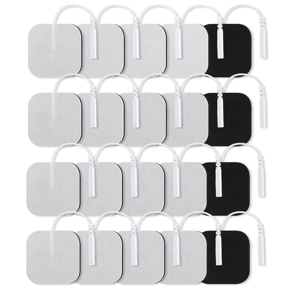ROMYSE TENS Unit Electrode Pads, 20Pcs TENS Pads Replacement for EMS Massage, Pain Relief, 2x2 in