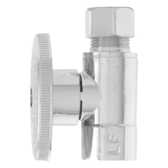 Keeney 3/8 in. FIP x 3/8 in. Compression Brass Straight Valve