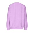 thumbnail image 6 of thefmos Women's Zip Up Long Sleeve Knit Jacket Solid Color Casual Slim Fit Outerwear Fashion Fall Winter Clothes, Purple XL, 6 of 6