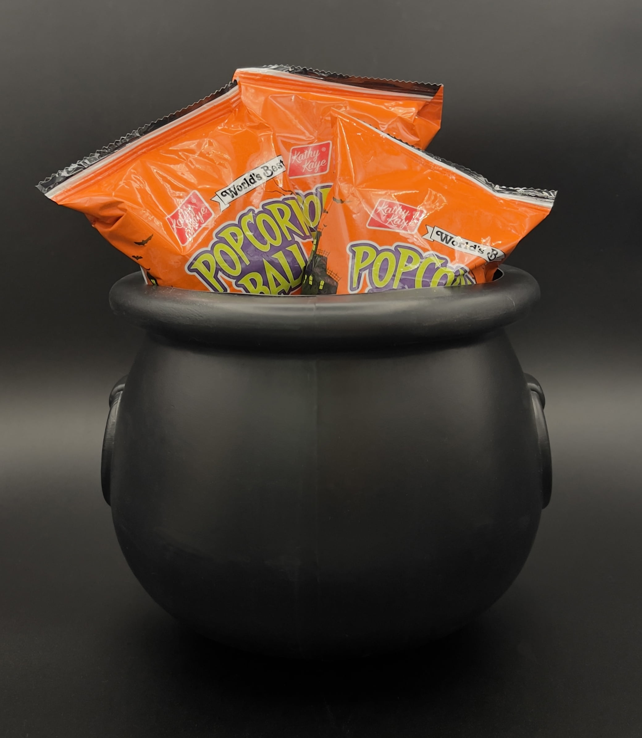 Kathy Kaye's Halloween Sweet & Salty Popcorn Balls, 12 Count.  Gluten Free, Peanut and Tree-Nut Free