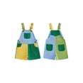 thumbnail image 2 of Argulvti Kids Girls Boys Overall Shorts, Cute Contrast Color Summer Jumpsuit with Pockets, 2 of 9