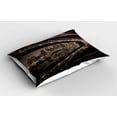 thumbnail image 2 of Ambesonne New York Pillow Sham 2 Pack, USA America Skyline, 36"x20", Pale Brown Dried Rose, 2 of 3