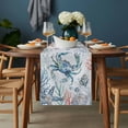 thumbnail image 2 of Ocean Crab Table Runner - 108 Inch Long, Kitchen Dining Table Runner Dresser Scarves, Summer Coastal Coral Flower Shells Farmhouse Decor for Coffee Tables Wedding Party Banquet, 2 of 8
