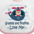 thumbnail image 4 of Inktastic Grammy and Poppop Grandson Bear Boys Baby Bib, 4 of 4