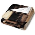 thumbnail image 4 of Black Brown Flannel Fleece Throw Blankets 50"X40" Lightweight Fluffy Winter Fall Blanket Cozy Soft Fuzzy Plush Home Decor for Couch Bed Sofa Bedroom Living Room Travel, 4 of 6