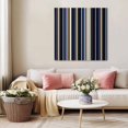 thumbnail image 5 of Blue and Brown Geometric Stripe Pattern Wall Art Painting on Canvas, Canvas Art Home Prints Wall Art Framed Modern Artwork for Living Room Bedroom Wall Decor 16x16in, 5 of 9