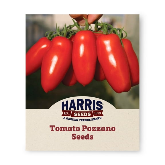 Harris Seeds - Tomato Seeds - Treated Pozzano Paste Variety - Non-GMO - Firm Fruits - 50 Seeds
