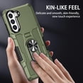 thumbnail image 5 of Phone Case for Samsung Galaxy S21 FE Case, S21 FE Phone Case Built in 360 Rotating Ring Stand, Luxury Heavy Duty Armor Hard PC Soft TPU Slim Phone Case for Samsung Galaxy S21 FE - Green, 5 of 10