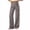 Dark Gray, variant on Womens Horizontal Striped Wide Leg Pants Wrap Tie Side High Waist Full Length Lightweight Wrinkle Friendly Loose Flowy Casual Vacation Trousers