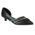 thumbnail image 4 of XY London Womens Kirsty Rhinestone Kitten Heel Court Pumps, 4 of 5