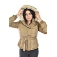 thumbnail image 1 of Chamarra con cinto y capucha desmontable Roman Fashion /Juvenil, 8380 (Cafe) cafe EG, 1 of 5