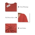 thumbnail image 3 of Womens Shirts Loose Fit Short Sleeve Tops For Women Casual Short Sleeve Tee Shirts Summer Tunics 2Xl Coral, 3 of 4