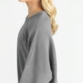 thumbnail image 6 of Women's Gameday Couture Gray South Carolina Gamecocks Oversized Training Day Corded Sweatshirt, 6 of 6