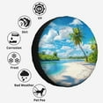 thumbnail image 4 of Sunny Tropical Landscape Polyester Universal Spare Wheel Tire Cover Custom Tire-Covers for Trailer RV SUV Truck Camper, 4 of 5