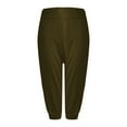 thumbnail image 4 of CHWGFWL Capris Pants for Women Capri Leggings for Women 2024 High Waisted Cutout Yoga Capris Lightweight Cozy Cropped Pants Solid Soft Pajams Pants Plus Size Pants Women's Linen Pants (Coffee,XXXL), 4 of 5