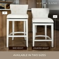 thumbnail image 6 of Open Box Maven Lane Hugo Swivel Stool, White Oak, Counter Height (2 Pack), 6 of 6