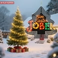 thumbnail image 3 of Metal Hanging Christmas Tree Wind Spinner - Vibrant Design with ' Live Easter OBÉ ' - Festive Yard and Garden Decoration, 3 of 7