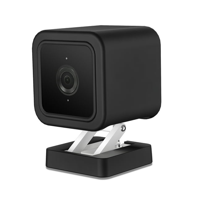 Abody Compatible with Wyze Cam V3 Mount, Silicone Cover Protective Case Wall Mount Bracket with Wall Mount Base HolderCompatible with Wyze Cam V3, Protect from Dust/Drop, Black (2 Pack)