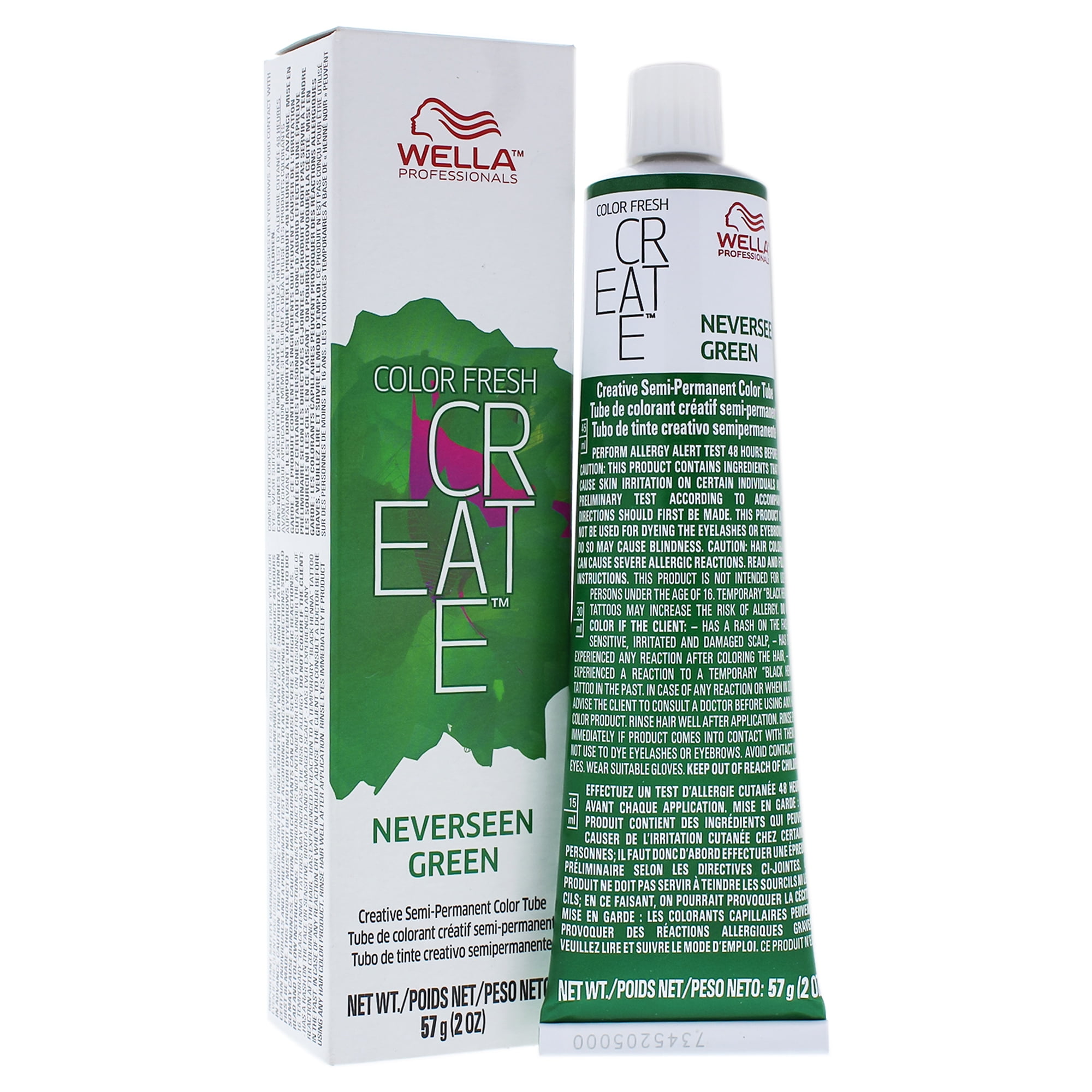 Color Fresh Create Semi-Permanent Color - Neverseen Green by Wella for Women - 2 oz Hair Color Color Fresh Create Semi-Permanent Color - Neverseen Green by Wella for Women - 2 oz Hair Color