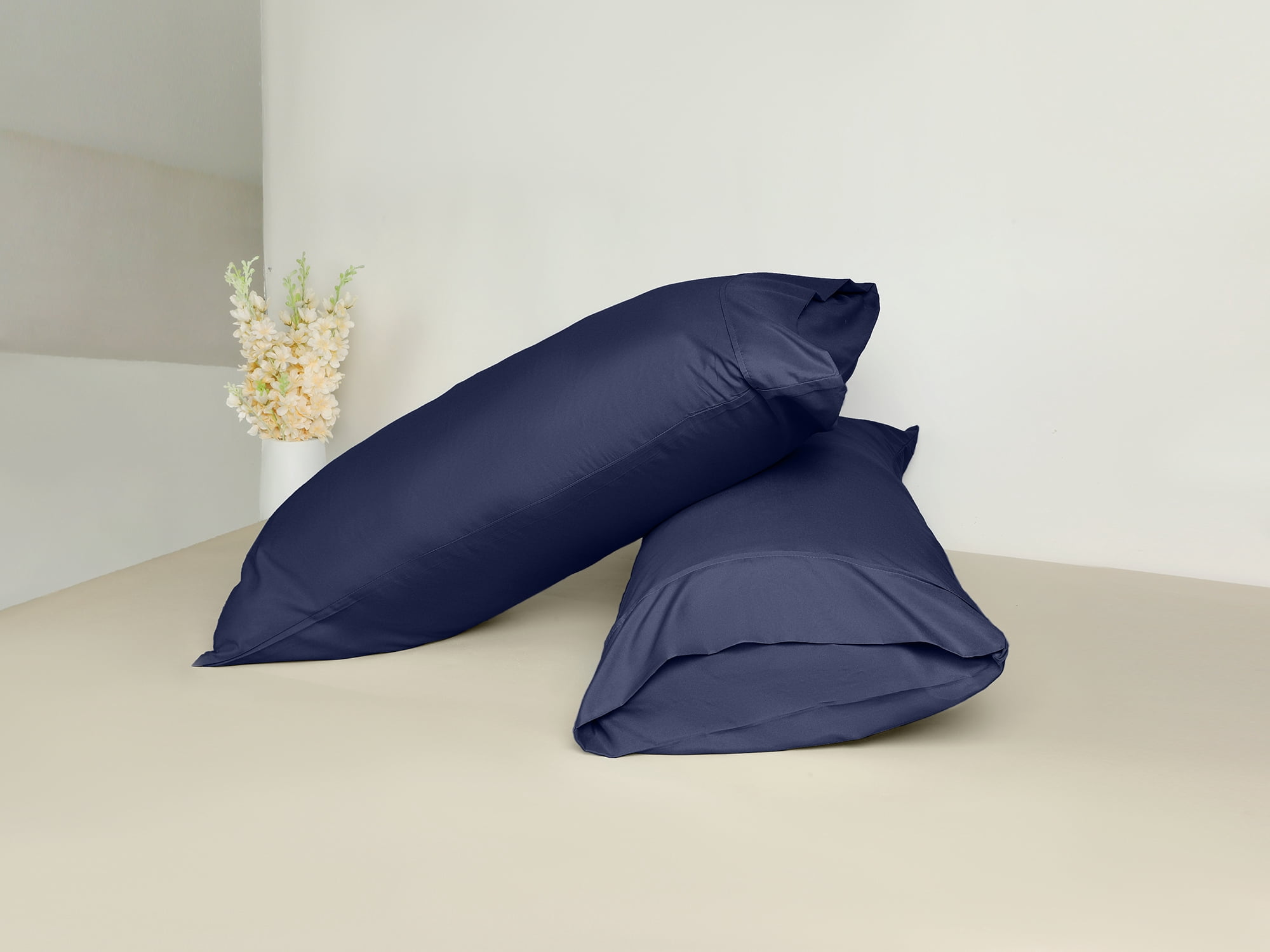 Unique Bargains Pillow Cases with Envelope Closure Pillow Covers 2 pcs Standard Bavy Blue