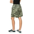 thumbnail image 3 of Cali1850 Women's Low Rise Waist Relaxed Fit Bermuda Long Cargo Utility Shorts with 9 pockets, Elastic Waistband with Belt, 3 of 7