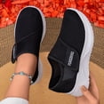 thumbnail image 7 of Duqingm Flats Shoes Women Women's Slip On Knit Flats Shoes Mesh Walking Loafers Shoes Casual Work Nursing Sneakers Black,6, 7 of 7