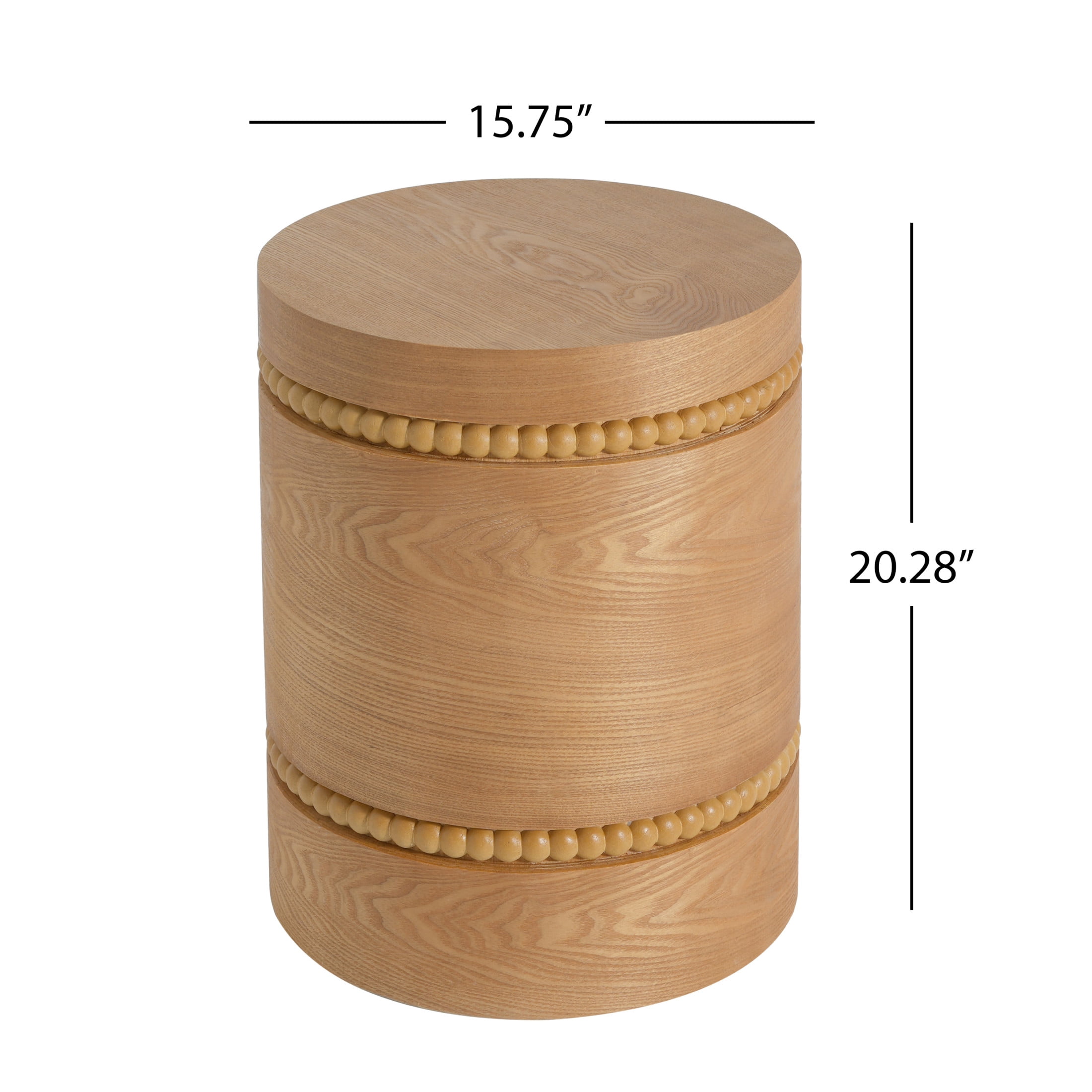 Christopher Knight Home 15.75" Cylindrical Wood End Table, Round Accent Side Table, Natural