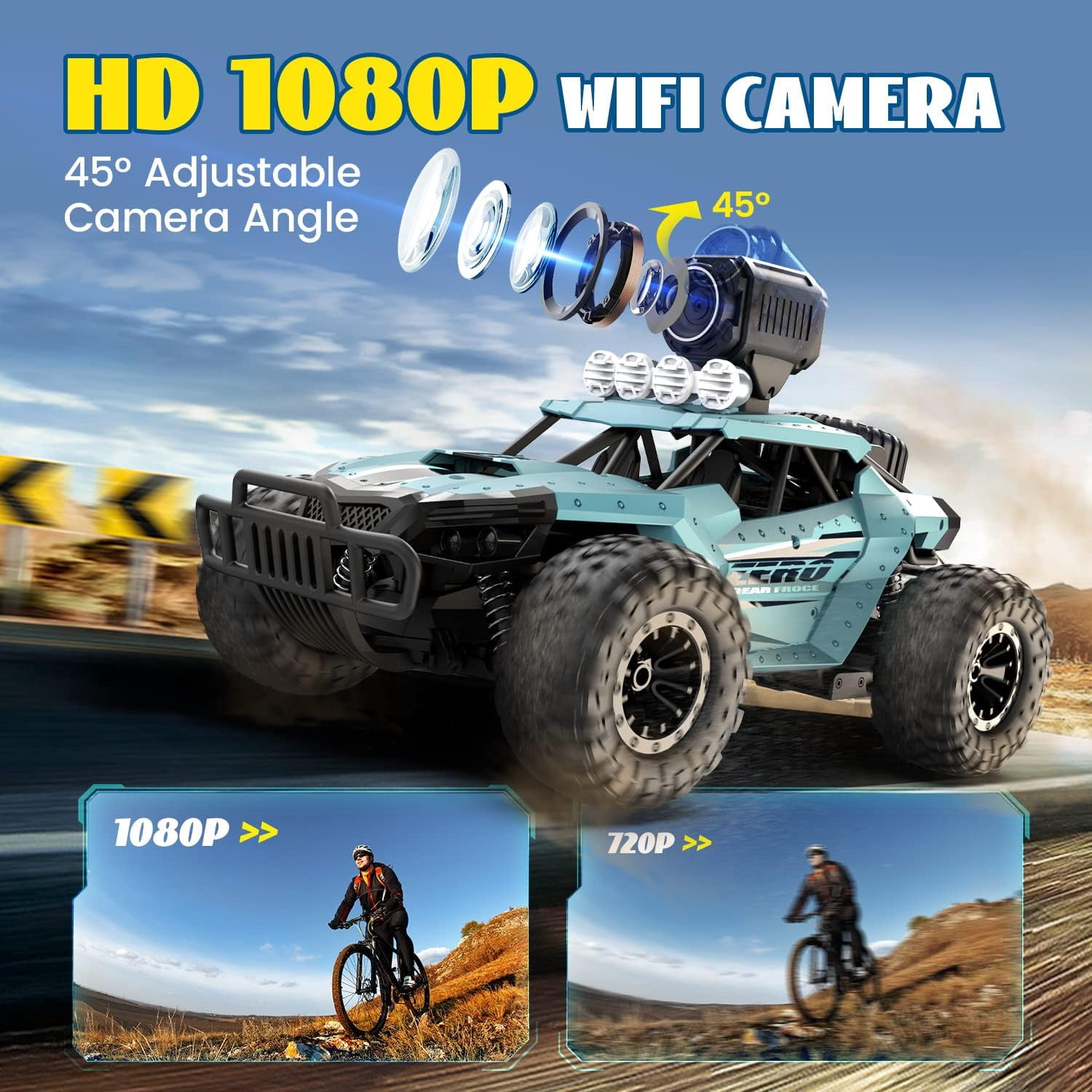 DE36W オフロードRCカー 1080Pカメラ DEERC RC Cars DE36W Remote Control Car with 1080P HD FPV Camera, 1