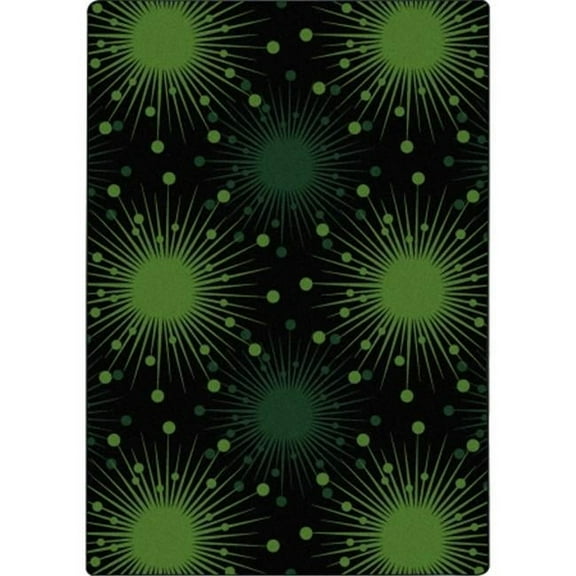 Kaleidoscope Cosmopolitan Rectangle Whimsical Area Rugs  02 Green - 5 ft. 4 in. x 7 ft. 8 in.