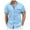 Blue, variant on EHRWE Shirts For Men Male Short Sleeve Shirt Summer Casual Patchwork Striped Hawaii Beach Holiday Shirt Tops For Mens