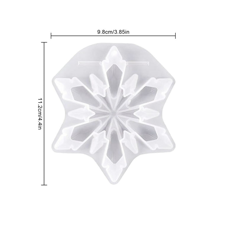 Christmas Resin Molds, Varying Sizes Snowflake Epoxy Resin Molds Silicone,  3D Ice Crystal Resin Ornament Molds, Silicone Molds for Epoxy Resin, Tree &  Car Decoration 