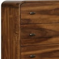 thumbnail image 2 of Benjara Wooden Chest with 5 Drawers- Dark Walnut Brown, 2 of 11